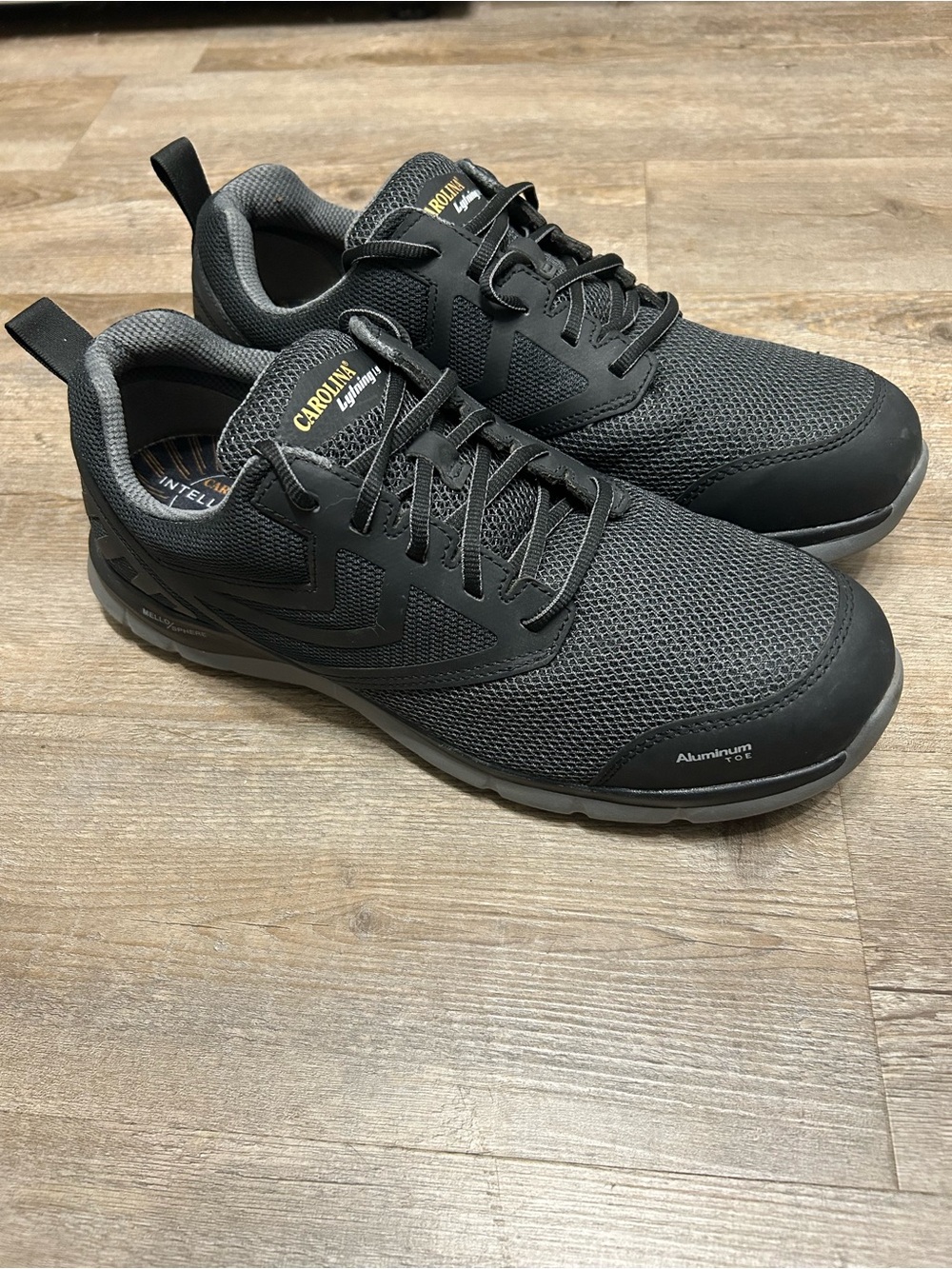 Carolina Lytning Men's Size 13 4E Black Wide Aluminum Steel Toe Safety Sneakers